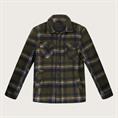 OVER SHIRT BOILED WOOL GREEN CHECK