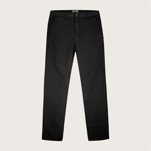 CHINO LONG SLIM TWILL STRETCH G/D BLACK