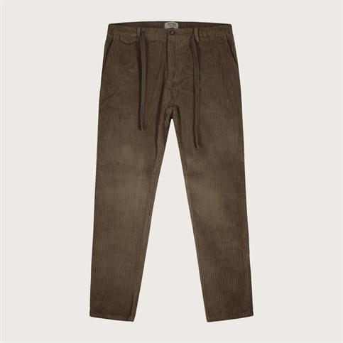 CHINO LONG LOOSE ELASTIC CORDUROY FRENCH G/D DK. MUD