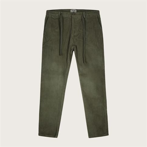 CHINO LONG LOOSE ELASTIC CORDUROY FRENCH G/D MIL.GREEN