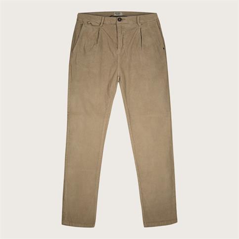 CHINO LONG SLIM PINCES CORDUROY 500 STRIPES G/D BEIGE