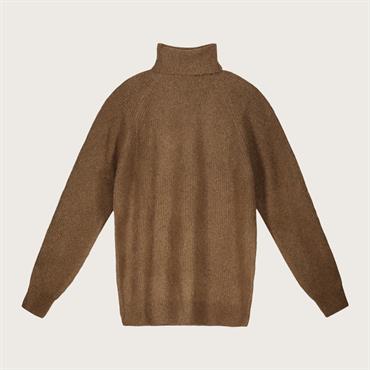 TURTLENECK 62%ACRY/30%NYL/6%WOOL/2%SPAND.DK.BEIGE