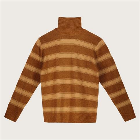 TURTLENECK 65%ACRY/25%POLY/10%ELAST.CAMEL STRIPE