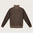 TURTLENECK 80%WOOL/20%NYLON BROWN