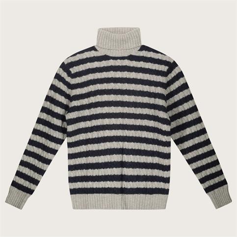 TURTLENECK 80%WOOL/20%NYLON NAVY STRIPE