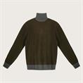 TURTLENECK 62%ACRY/30%NYL/6%WOOL/2%SPAND.DK.GREEN