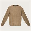 ROUND NECK 62%ACRY/30%NYL/6%WOOL/2%SPAND. BEIGE