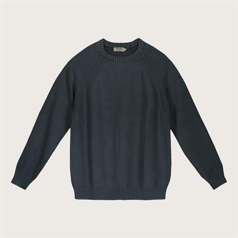 ROUND NECK 100%CTN STONE WASH NAVY