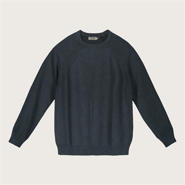 ROUND NECK 100%CTN STONE WASH NAVY