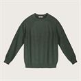 ROUND NECK 100%CTN STONE WASH DK.GREEN