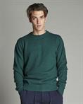 ROUND NECK 80%WOOL/20%NYLON DK.GREEN