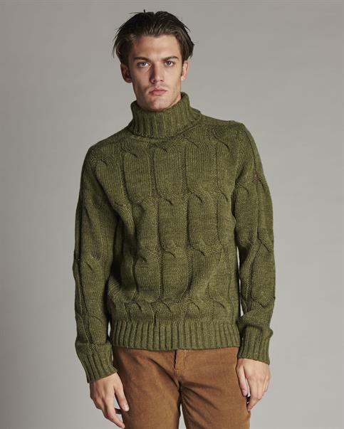 TURTLENECK 70%ACRY/30%WOOL MIL.GREEN