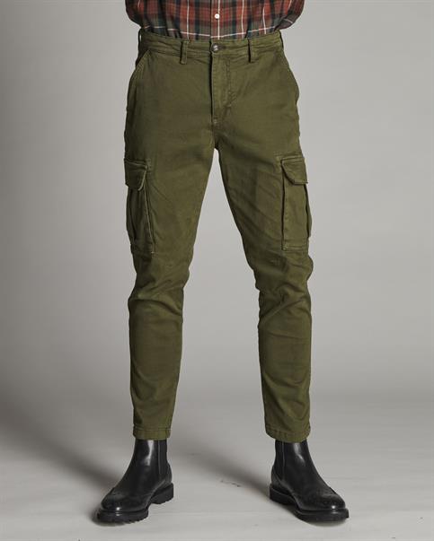 CARGO LONG TWILL STRETCH G/D MIL.GREEN