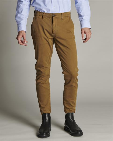 CHINO LONG SLIM TWILL STRETCH G/D OTTER