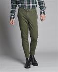 CHINO LONG SLIM TWILL STRETCH G/D MIL.GREEN