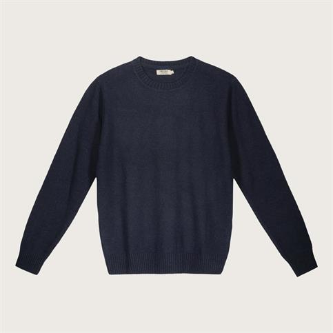 ROUND NECK 80%WOOL/20%NYLON NAVY