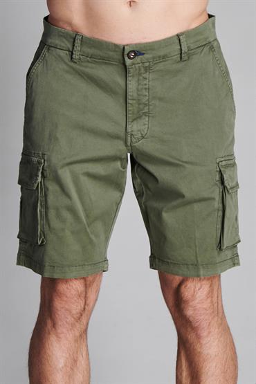 CARGO SHORT COMF. TWILL STRETCH G/D MIL.GREEN