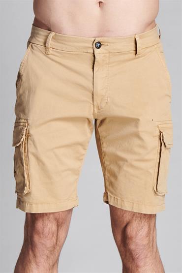 CARGO SHORT COMF. TWILL STRETCH G/D BEIGE