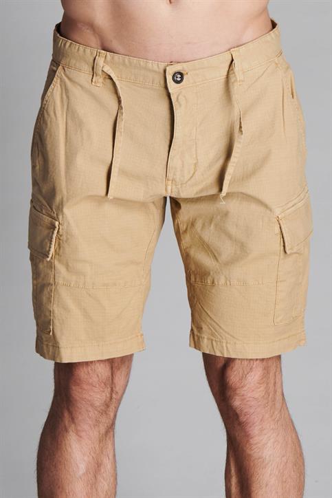 CARGO SHORT COMF.RIP STOP STRETCH G/D BEIGE