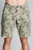 CARGO SHORT COMF. TWILL STRETCH FERN G/D CAM.SALVIA