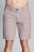 CHINO SHORT COMF. COTTON SEERSUCKER Y/D PINK STRIPE