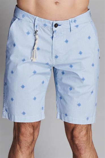 CHINO SHORT COMF. TWILL STRETCH NSOE G/D SKY STRIPE