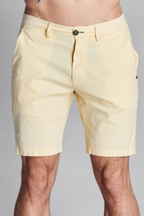 CHINO SHORT COMF.POPELINE G/D LT.YELLOW