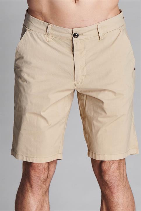 CHINO SHORT COMF.POPELINE G/D DESERT