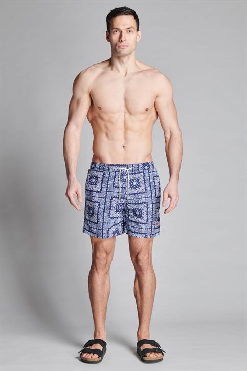 SWIMMING TRUNKS POLY.ALLOVER PAISLEY NAVY