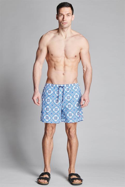 SWIMMING TRUNKS POLY.ALLOVER DAMA WHITE