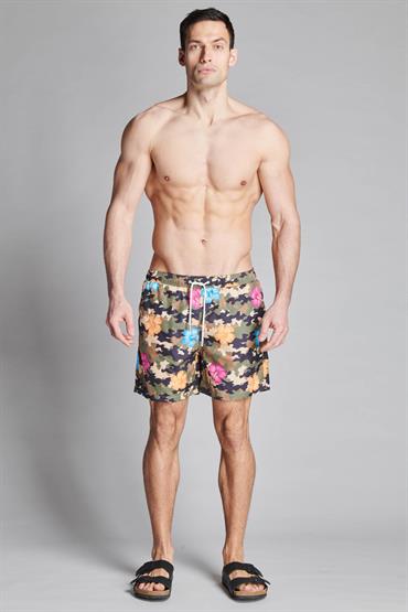 SWIMMING TRUNKS POLY.ALLOVER CAMOUFLO CAM.GREEN