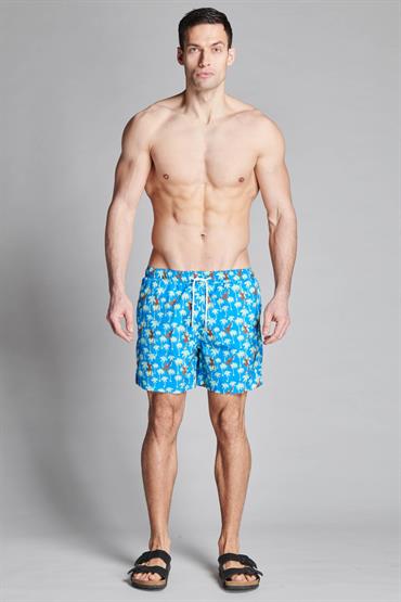 SWIMMING TRUNKS POLY.ALLOVER MONKEY ROYAL