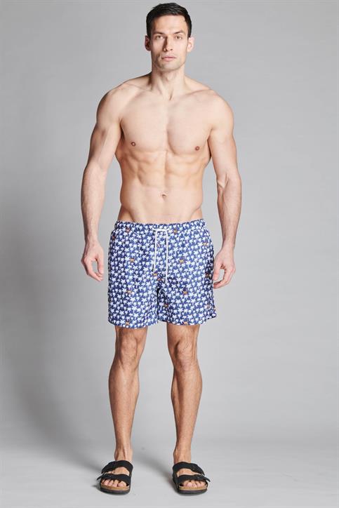 SWIMMING TRUNKS POLY.ALLOVER MONKEY RUNS NAVY