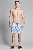 SWIMMING TRUNKS POLY.ALLOVER BIG PALMS CREAM