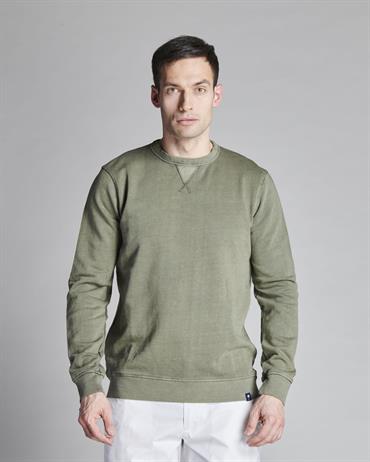 ROUND NECK FLEECE COTTON L/S G/D MIL.GREEN