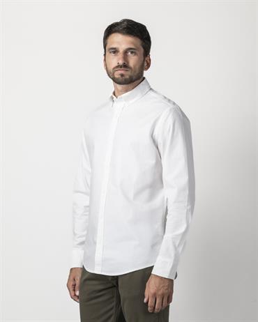 BTN DOWN COLLAR L/S OXFORD SOFT WASH WHITE