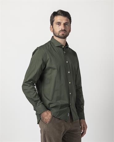 FRENCH COLLAR L/S TWILL STRETCH G/D MIL.GREEN