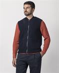 GILET BOILED WOOL NAVY