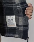 GILET BOILED WOOL NAVY CHECK