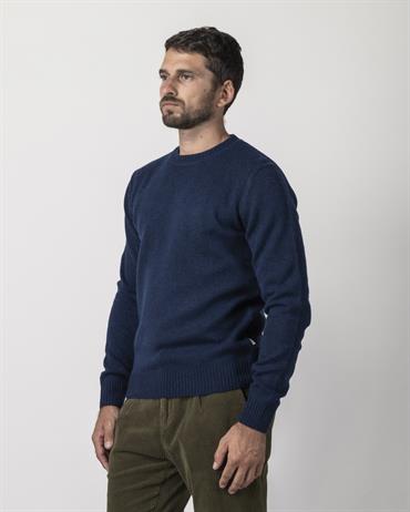 ROUND NECK 80%WOOL/20%NYLON NAVY