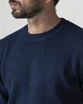 ROUND NECK 80%WOOL/20%NYLON NAVY