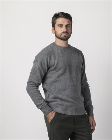 ROUND NECK 80%WOOL/20%NYLON GREY MEL.