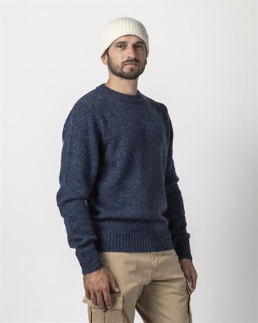 ROUND NECK 50%WOOL/50%NYLON NAPS NAVY