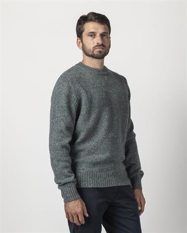 ROUND NECK 50%WOOL/50%NYLON NAPS ACQUA