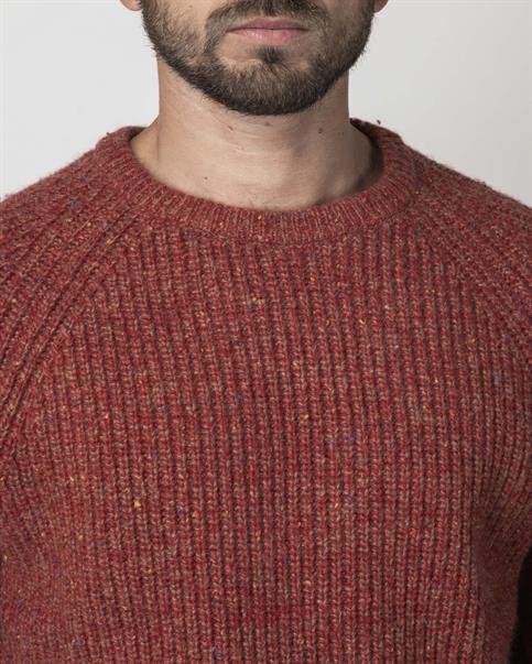 ROUND NECK 50 % WOOL/50% NYLON NAPS RUST