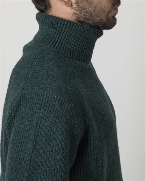 TURTLENECK 80%WOOL/20%NYLON DK.GREEN