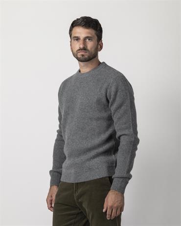 ROUND NECK 80%WOOL/20%NYLON GREY