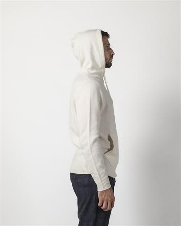 HOODIE 80%WOOL/20%NYLON OFF WHITE