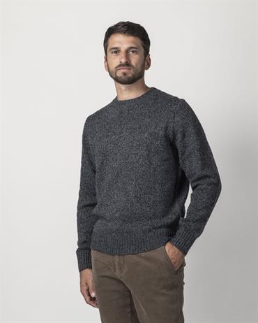 ROUND NECK 70%WOOL/25%NYL/5%ALTRO GREY