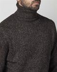 TURTLENECK 70%WOOL/25%NYL/5%ALTRO BROWN